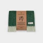 Koc wełniany ALPAK Zielony Prążek