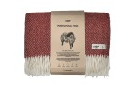 Koc z 100% wełny czerwony  RURU HOP