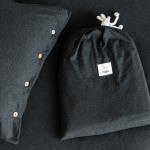 Prześcieradło z gumką Senne Marzenie Antracytowy Melanż