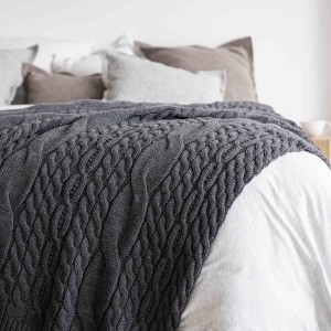 Pled z pięknym wzorem Grafitowy