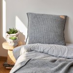 Poszewka na poduszkę Swetrowa Szara