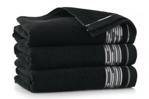 Ręcznik z bawełny egipskiej Grafik Czarny